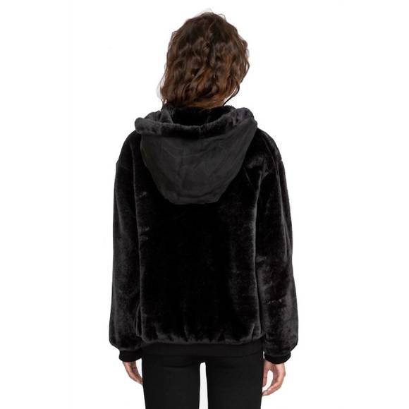 NEW JOHNNY WAS malini fur bomber jacket in black - Picture 4 of 4